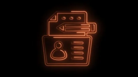 Glowing personal information form or profile details for business application Stock Footage 322977029
