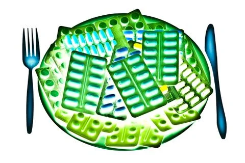 Glowing pharmaceutical plate Stock Illustration