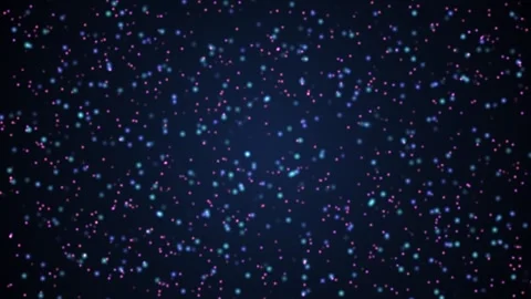 Glowing pink and blue particles floating on a dark background Stock Footage 336351996
