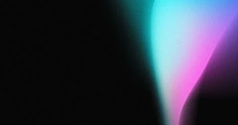 Glowing pink blue white dynamic grainy gradient wave on black banner abstra.. Illustrazione stock