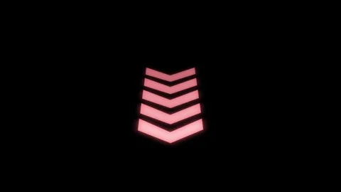 Glowing Pink Chevron Down Arrow Symbol on animation Black Background image .. Stock Footage 321791613