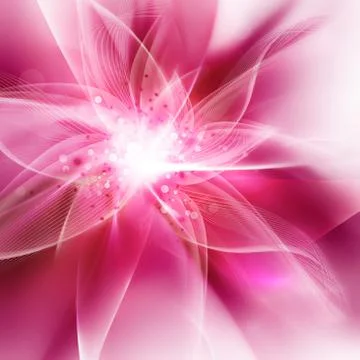 Glowing pink flower Stock Illustration