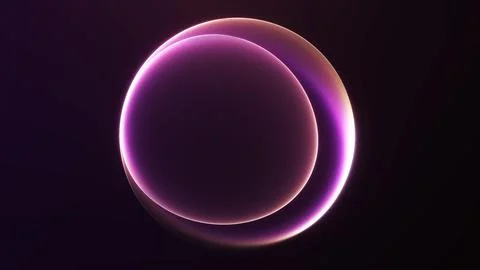 Glowing pink gradient sphere on dark futuristic background, luminous abstra.. Stock Illustration