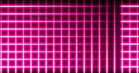 Glowing pink grid image over dark background Stock Photos