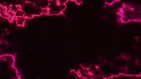 A glowing pink lightning nebula in space. background animation Stock Footage 277527291