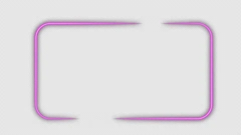 Glowing Pink Neon Border Frame Loop Motion Graphics Video Background Overla.. Stock Footage 341534762