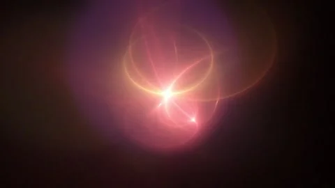 Glowing Pink Plasma Sphere and Luminous Energy Flare Loop Stock Footage 345970115