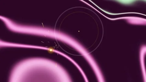Glowing pink shapes with particles on a dark purple background Stock Footage 331644557