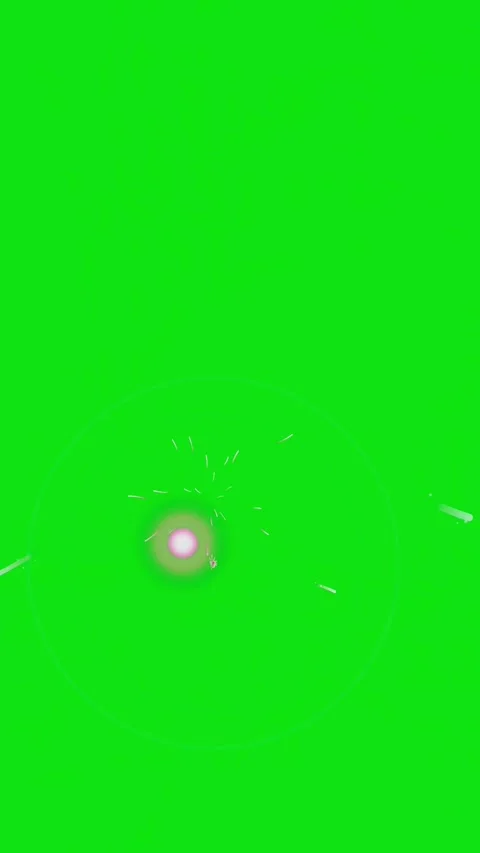 Glowing Pink Sphere with White Sparks on Green Screen Animation Stock-Footage 337094632