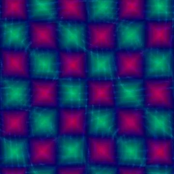 Glowing pink turquoise square tile able background Stock Illustration