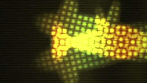 Glowing pixelated shape on dark background. Vídeos de archivo 337471204