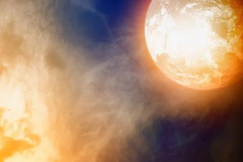 Glowing planet Stock Illustration