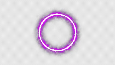 Glowing plasma ring on transparent background. 4K alpha channel Stock Footage 311366841