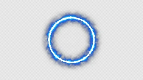Glowing plasma ring on transparent background. 4K alpha channel Stock Footage 311366878