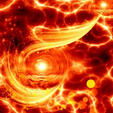 Glowing plasma is turned in a tornado Stock Illustration