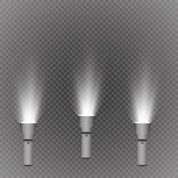 Glowing pocket torch light. Glowing pocket torch light Stock Illustration