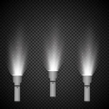 Glowing pocket torch light. Glowing pocket torch light Stock Illustration