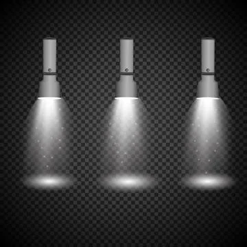 Glowing pocket torch light. Glowing pocket torch light Stock Illustration
