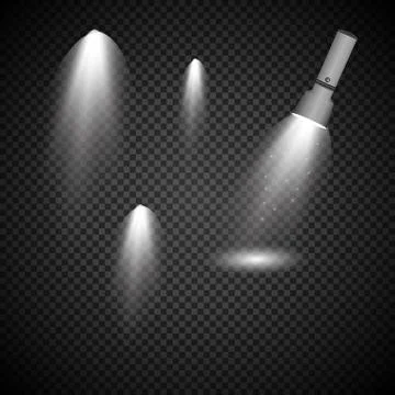 Glowing pocket torch light. Glowing pocket torch light Stock Illustration