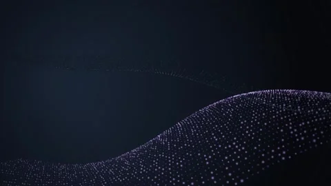 Glowing point particle wave undulating in a seamless loop Stock Footage 341401824