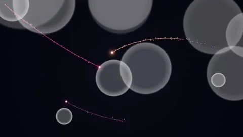 Glowing points and blurred circles on a dark background Stock Footage 331644558