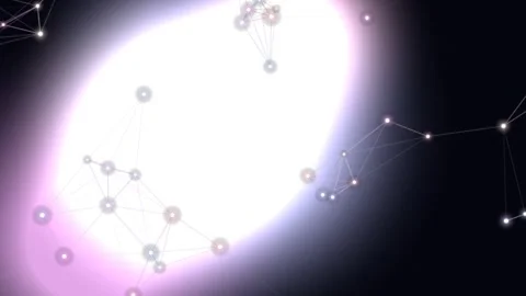 Glowing points and connected lines forming abstract pattern Stock Footage 331644645
