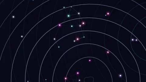 Glowing points and connected lines forming an abstract design Stock Footage 331644684