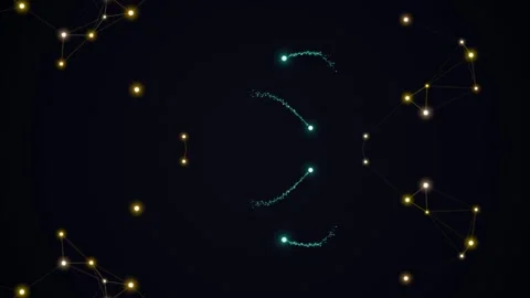Glowing points and connected lines on dark background (1) 스톡 동영상 331644695