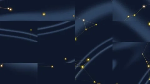 Glowing points and connecting lines on a dark blue background 스톡 동영상 331644757
