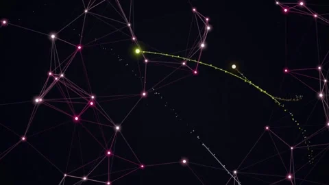 Glowing points and lines create a connected network 스톡 동영상 331644856