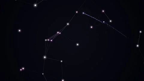 Glowing points and lines, a web-like design, dark background 스톡 동영상 331644832