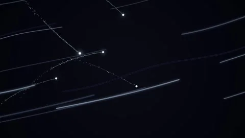 Glowing points and trails in dark cosmic space scene 스톡 동영상 331645112