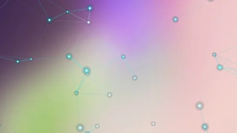 Glowing points connected by lines, forming a network Vídeo Stock 331645334