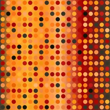 Glowing polka dot pattern. Seamless vector background Illustrazione stock