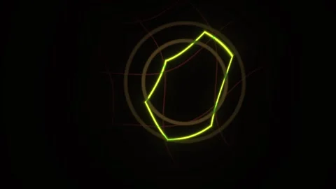 Glowing Polygon Abstract Motion Graphic Loop for Futuristic Visual Effects Видео 343706107