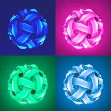 Glowing polygon lampshade Stock Illustration