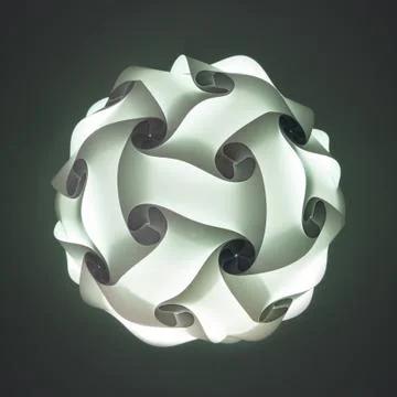 Glowing polygon lampshade Stock Illustration