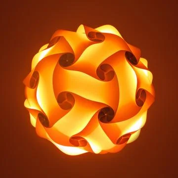 Glowing polygon lampshade Stock Photos