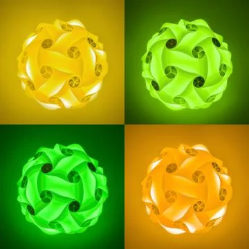 Glowing polygon lampshade Stock Photos