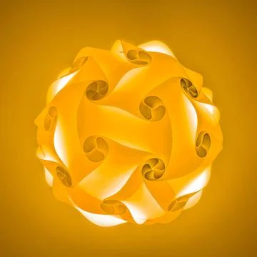 Glowing polygon lampshade Stock Photos