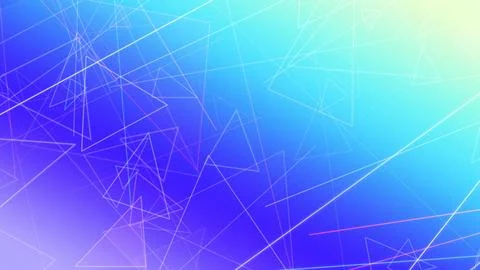 A glowing polygon network spans the frame in blue, teal and mint tones, con.. Stock Illustration