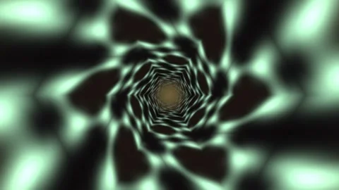 Glowing Polygon Tunnel Seamless Loop Video stock 342400551