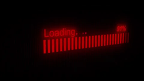 Glowing Preloader Bar Animation for Sci-Fi Interfaces, Bright Glowing Bar A.. Stock Footage 310273967