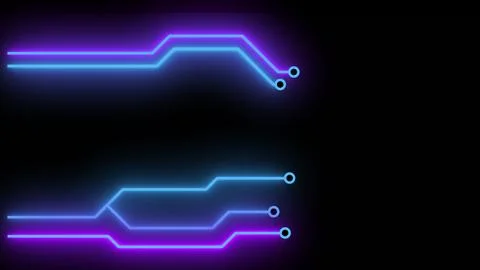 Glowing printed circuit, abstract background Illustrazione stock