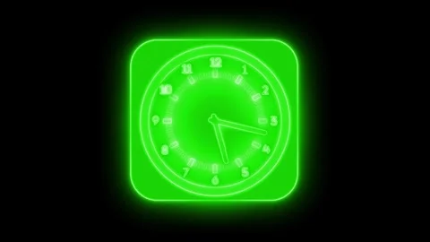 Glowing Professional Analog Timer Countdown Animation with Smooth Clock Mov.. Stock Footage 337018716