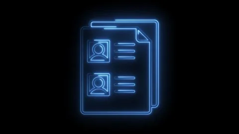 Glowing profile document animation with ... | Stock Video | Pond5