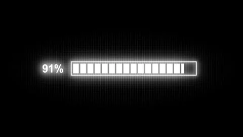 Glowing Progress Bar Completion Animated, Light Effect Loading Bar Animatio.. Stock Footage 310273625