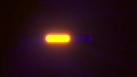 Glowing progress bar showing data loading process Illustrazione stock