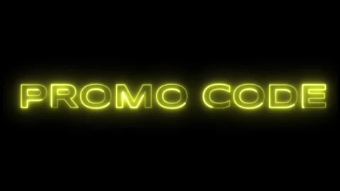 Glowing Promo Code Neon Sign Digital Art Vidéo 309382627