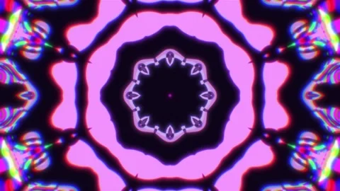 Glowing psychedelic optical illusion art vj loop Video stock 240324772